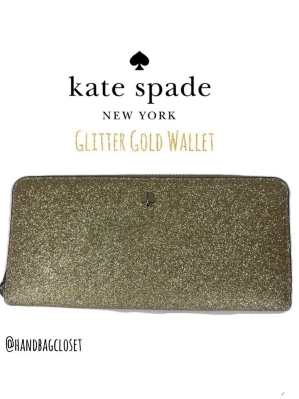 Kate Spade Burgess Court Glitter Gold Wallet